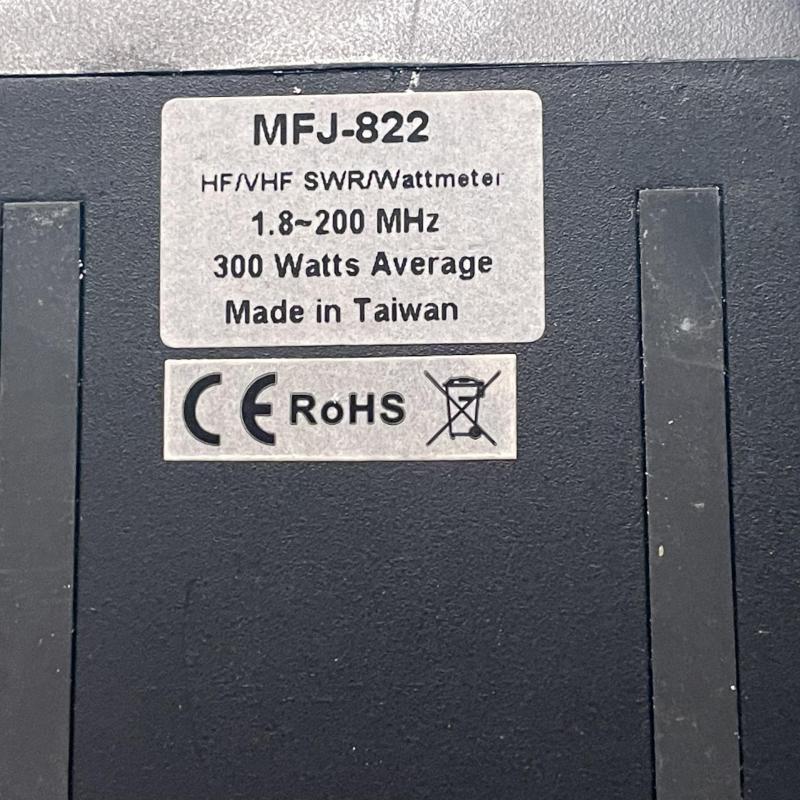 MFJ-822 Compact Cross-Needle SWR/Wattmeter 1.8-200 MHz