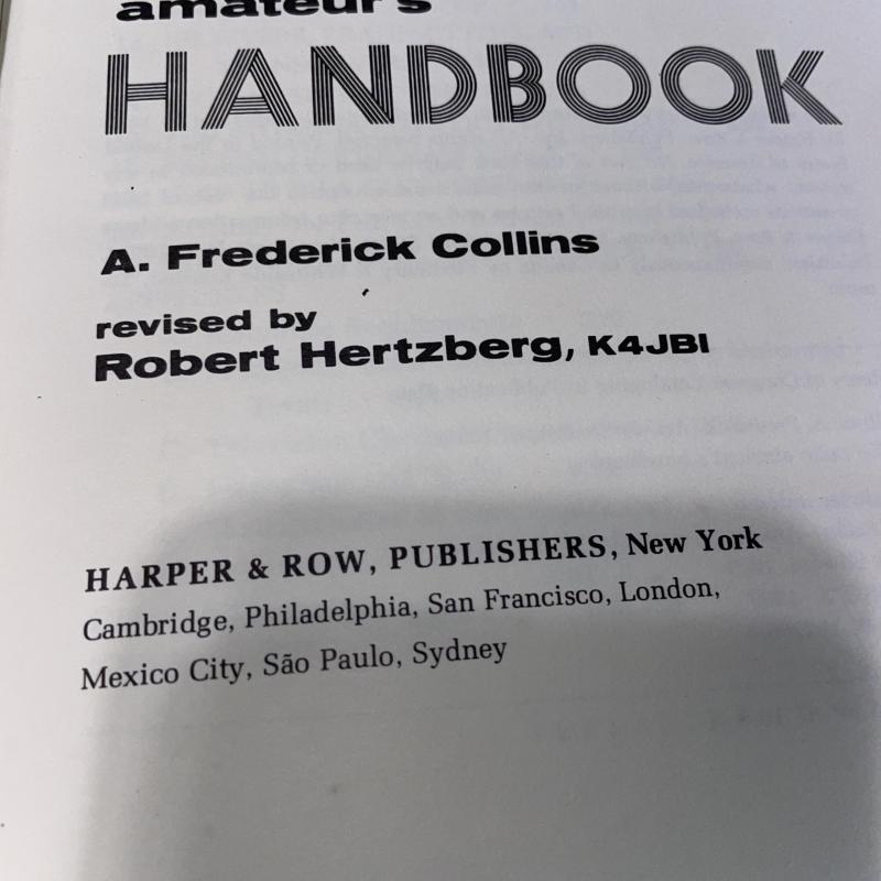 The Radio Amateurs Handbook 15th Revised Edition Hardcover- Good Condition