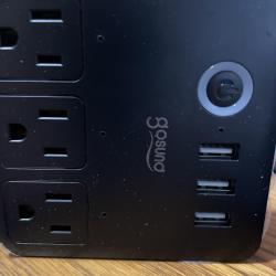 Gosund 3-Outlet & 3-USB Port Smart Power Strip- Black