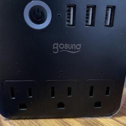 Gosund 3-Outlet & 3-USB Port Smart Power Strip- Black