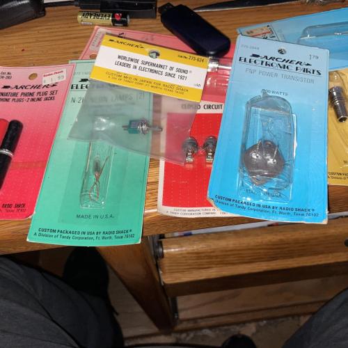 Lot of Assorted Vintage Electronic Components from Radio Shack Archer