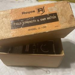 Royce 2-100 Field Strength and SWR Meter-Mint Condition